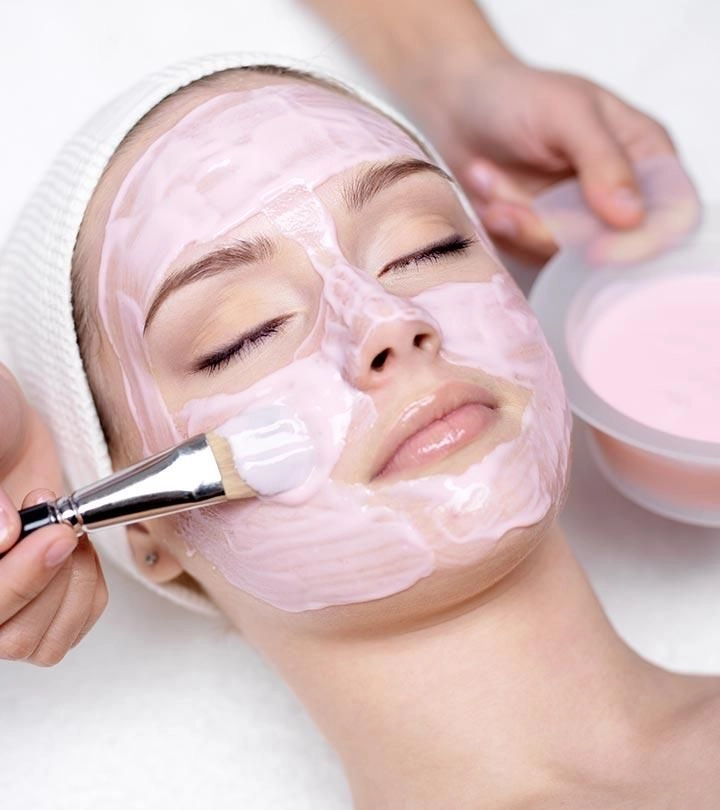 Clay Facial Mask Application at Queens Beauty Salon
