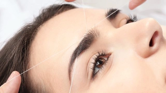 Precision eyebrow threading clinic procedure for brides in Woodside Queens NYC