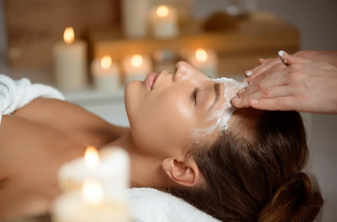 Relaxing facial treatment for glowing skin at a Queens beauty salon