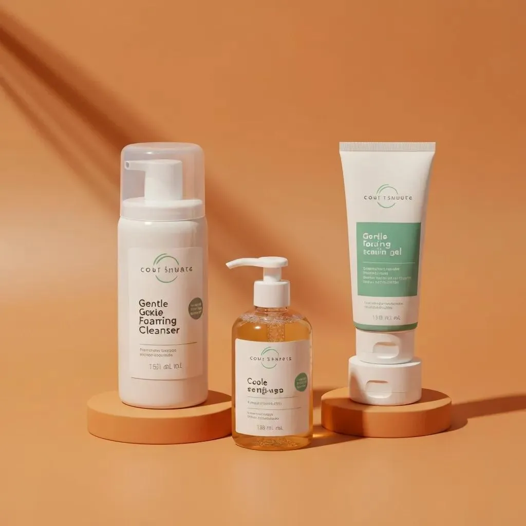 Selection of grooming products recommended for pre- and post-threading care